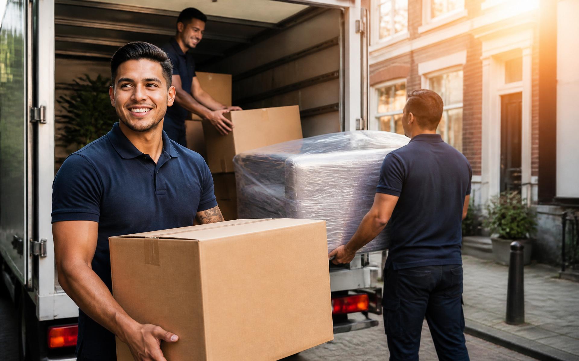 Fuerza Movers verhuisteam laadt een verhuiswagen